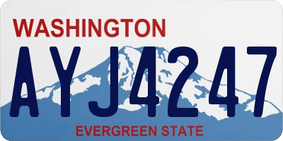 WA license plate AYJ4247