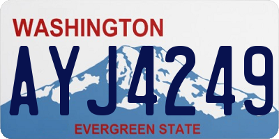 WA license plate AYJ4249