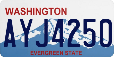 WA license plate AYJ4250