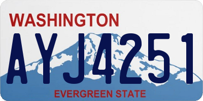 WA license plate AYJ4251