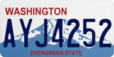 WA license plate AYJ4252