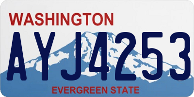 WA license plate AYJ4253