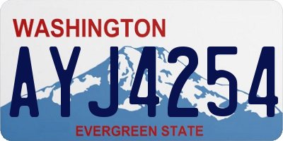 WA license plate AYJ4254