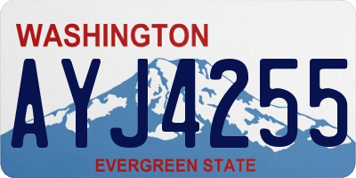 WA license plate AYJ4255