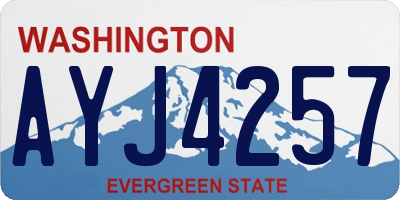 WA license plate AYJ4257