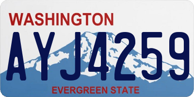 WA license plate AYJ4259