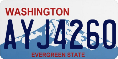 WA license plate AYJ4260