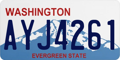 WA license plate AYJ4261