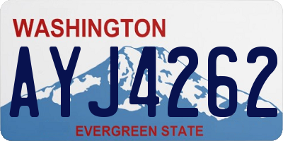 WA license plate AYJ4262