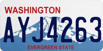 WA license plate AYJ4263