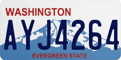 WA license plate AYJ4264