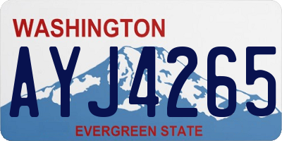 WA license plate AYJ4265