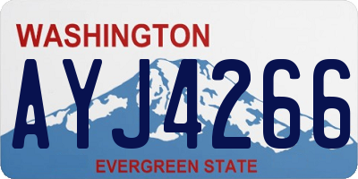 WA license plate AYJ4266