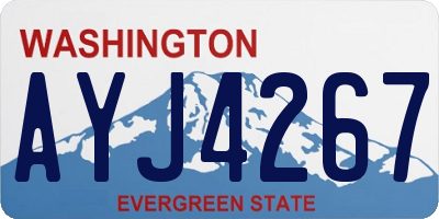 WA license plate AYJ4267