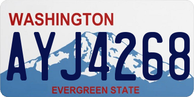 WA license plate AYJ4268