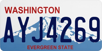 WA license plate AYJ4269