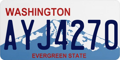 WA license plate AYJ4270
