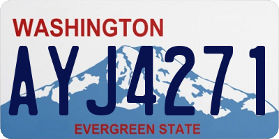 WA license plate AYJ4271