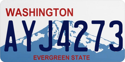 WA license plate AYJ4273