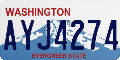 WA license plate AYJ4274