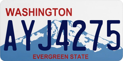 WA license plate AYJ4275