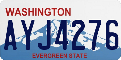 WA license plate AYJ4276