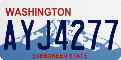 WA license plate AYJ4277