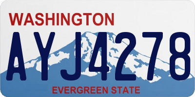 WA license plate AYJ4278