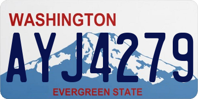 WA license plate AYJ4279