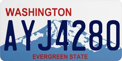 WA license plate AYJ4280