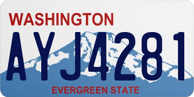 WA license plate AYJ4281
