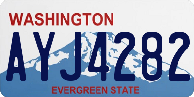WA license plate AYJ4282