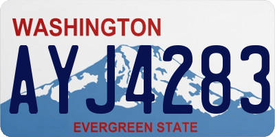WA license plate AYJ4283