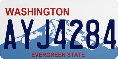 WA license plate AYJ4284