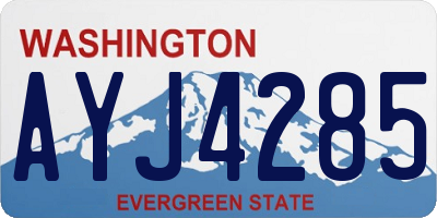 WA license plate AYJ4285