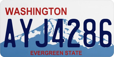 WA license plate AYJ4286