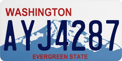 WA license plate AYJ4287