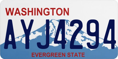WA license plate AYJ4294
