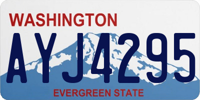 WA license plate AYJ4295