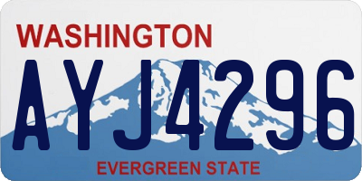 WA license plate AYJ4296
