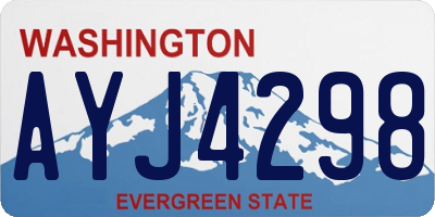 WA license plate AYJ4298