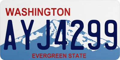 WA license plate AYJ4299