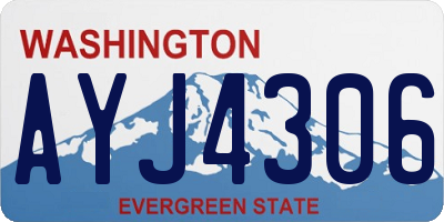 WA license plate AYJ4306