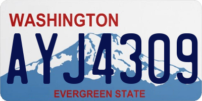 WA license plate AYJ4309