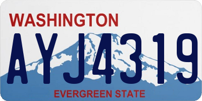 WA license plate AYJ4319