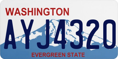WA license plate AYJ4320