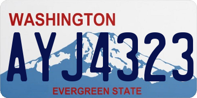 WA license plate AYJ4323