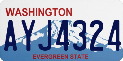 WA license plate AYJ4324