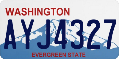 WA license plate AYJ4327