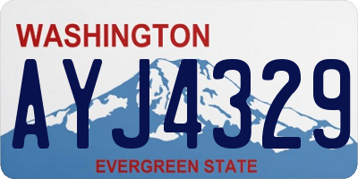 WA license plate AYJ4329